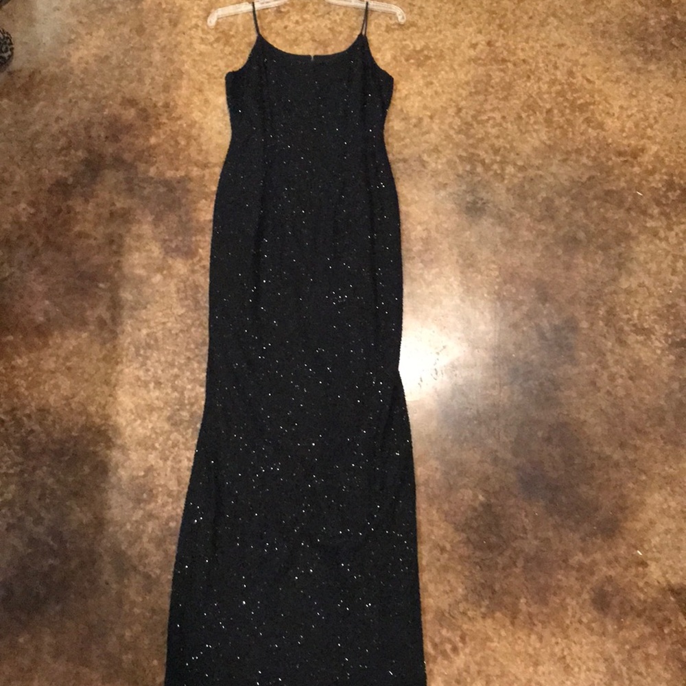 Black full Beaded formal dress